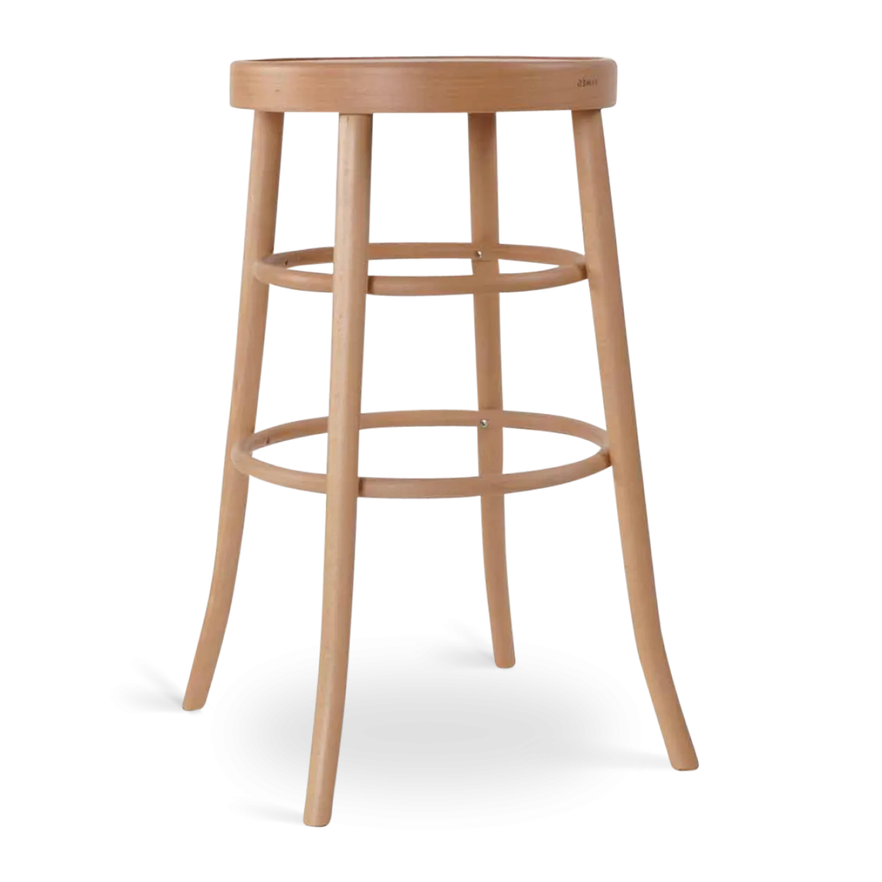 Barkruk Lauren houten H75 cm naturel