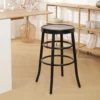 Barkruk Lauren houten H75 cm zwart