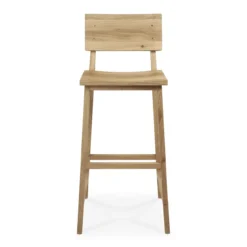 Barkruk N4 H80 cm eiken geolied