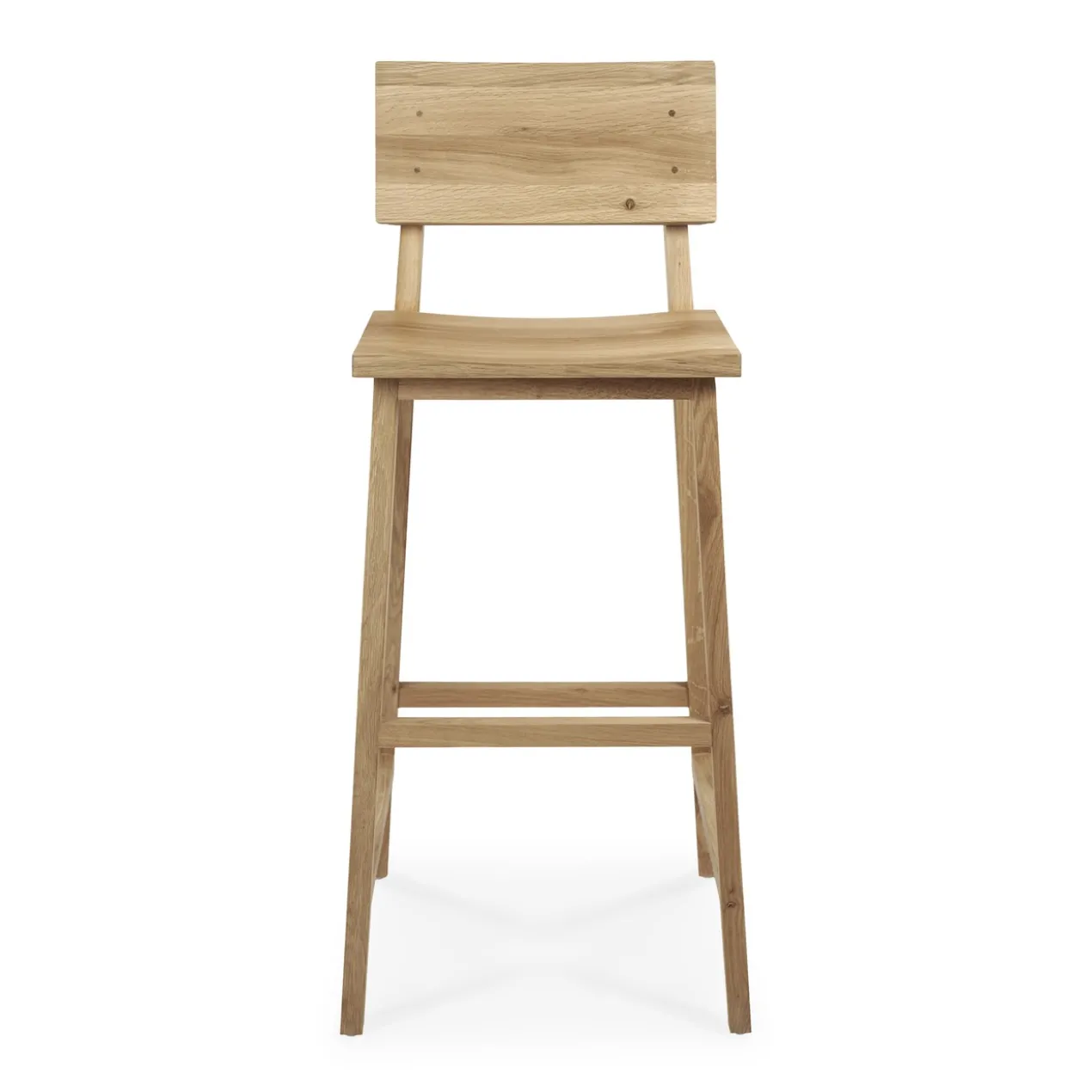 Barkruk N4 H80 cm eiken geolied