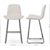 Barkruk Nino-Fé beige - zwart onderstel - 75 cm