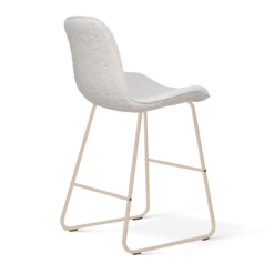Barkruk Nino-Fé H65 cm beige onderstel bouclé beige