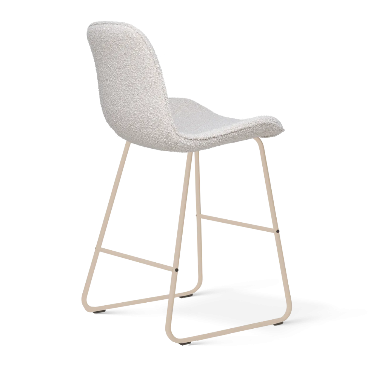 Barkruk Nino-Fé H65 cm beige onderstel bouclé beige