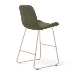Barkruk Nino-Fé H65 cm beige onderstel forestgroen