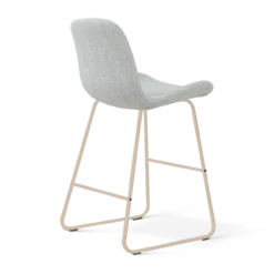 Barkruk Nino-FĂ© H65 cm beige onderstel grijs melange