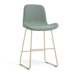 Barkruk Nino-FĂ© H65 cm beige onderstel saliegroen