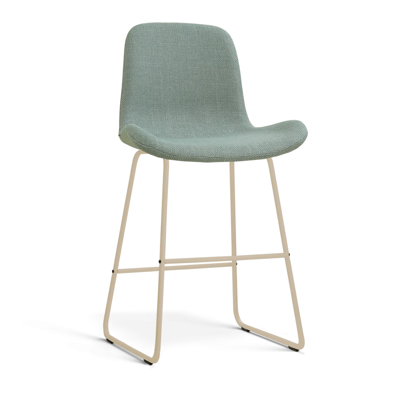 Barkruk Nino-Fé H65 cm beige onderstel saliegroen
