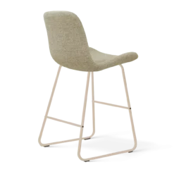 Barkruk Nino-Fé H65 cm beige onderstel taupe melange
