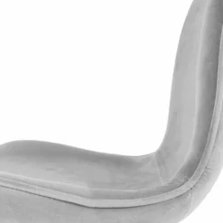 Barkruk Nino-Fé velvet grijs - zwart onderstel - 75 cm