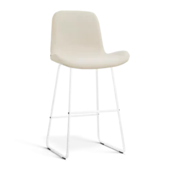 Barkruk Nino-Fé wit onderstel cottonbeige 75 cm