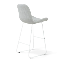 Barkruk Nino-Fé wit onderstel grijs melange 75 cm