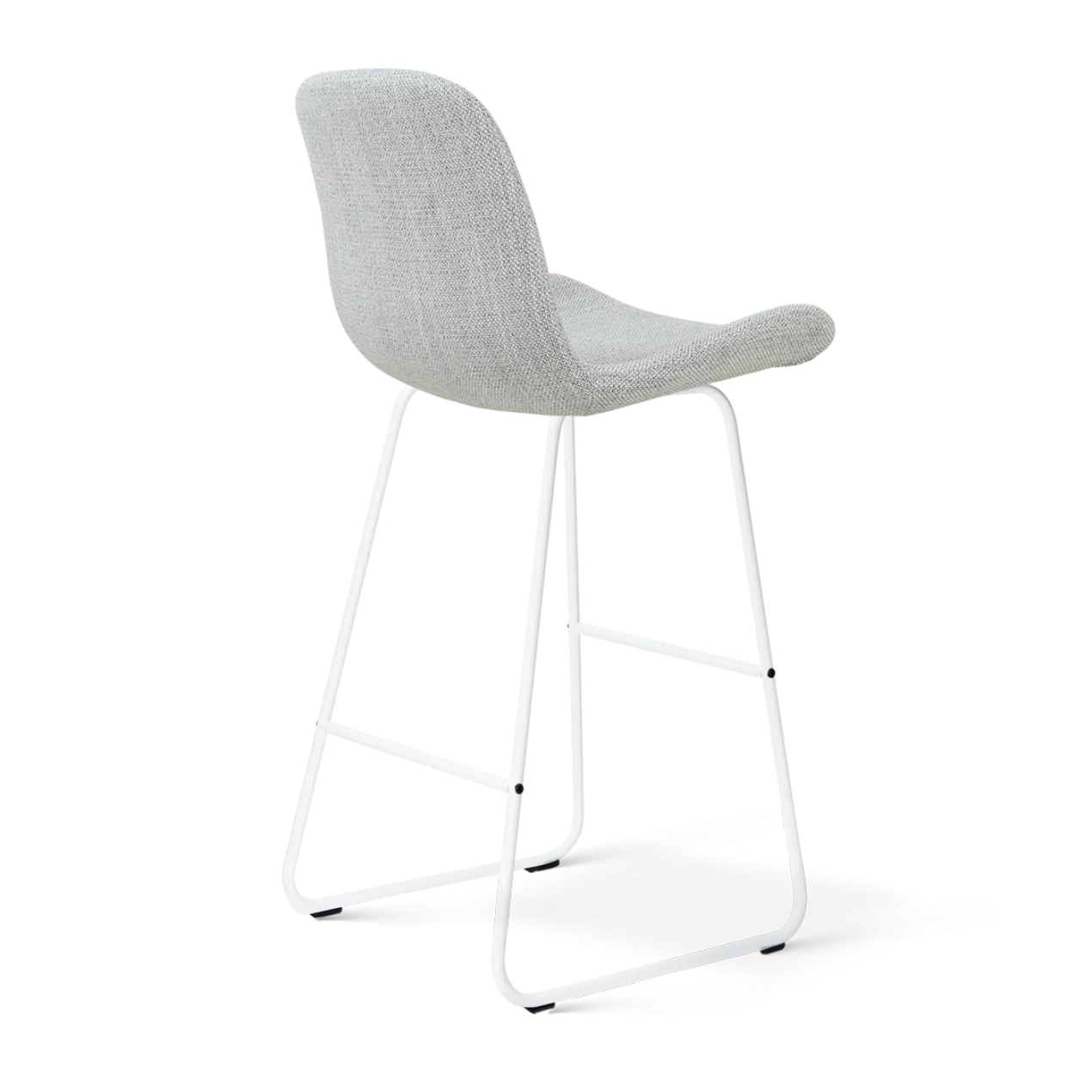 Barkruk Nino-Fé wit onderstel grijs melange 75 cm