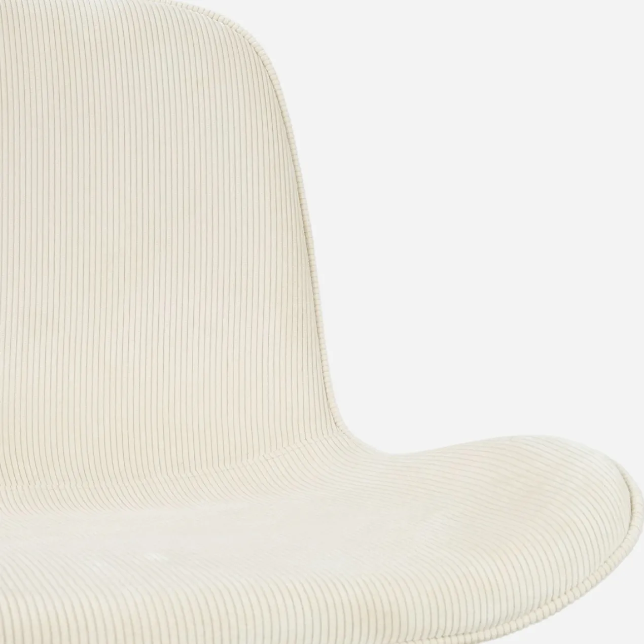 Barkruk Nino-Fé wit onderstel rib beige 75 cm