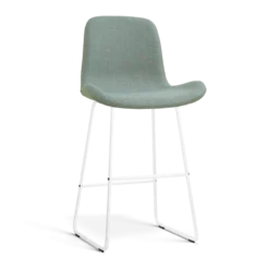 Barkruk Nino-Fé wit onderstel saliegroen 75 cm