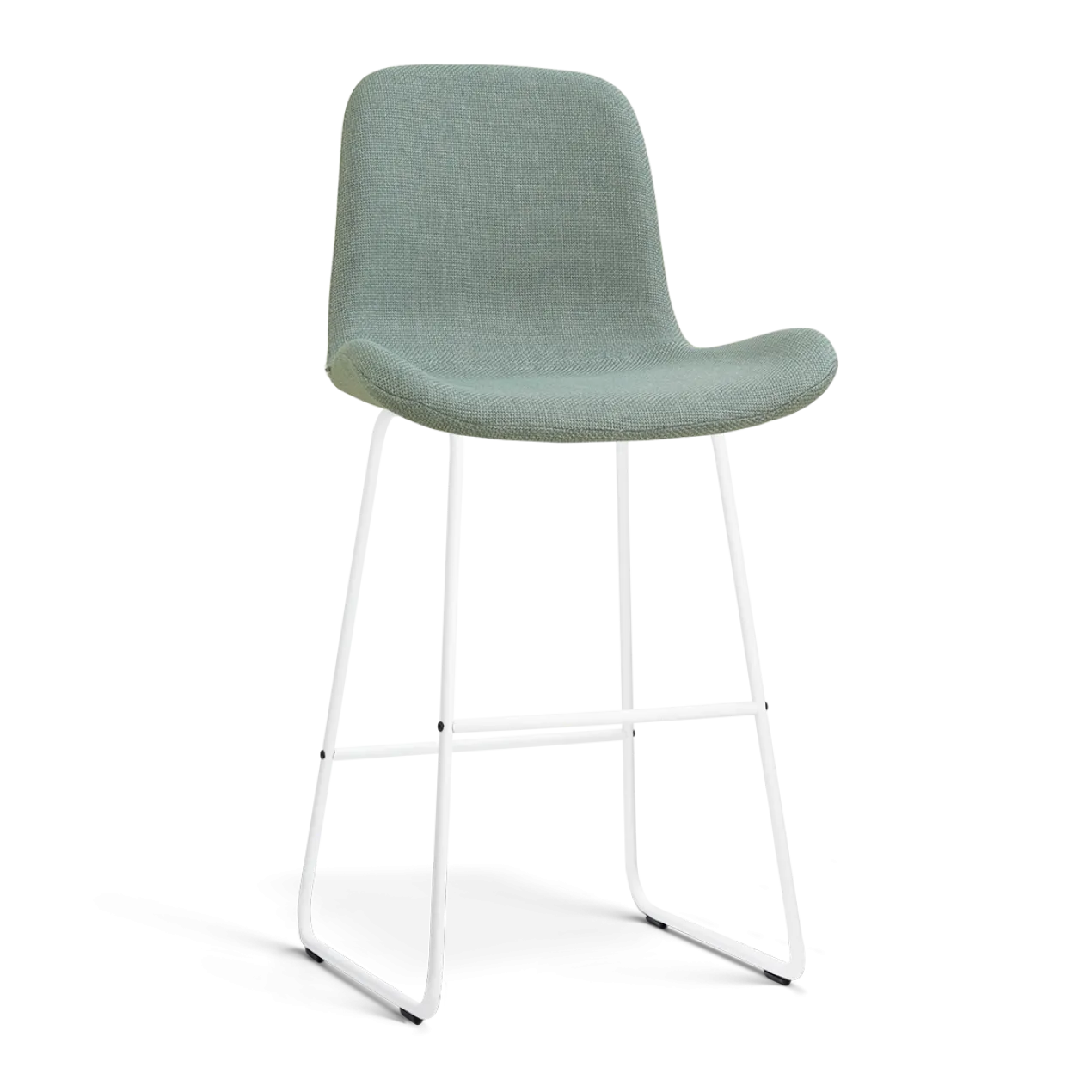 Barkruk Nino-Fé wit onderstel saliegroen 75 cm