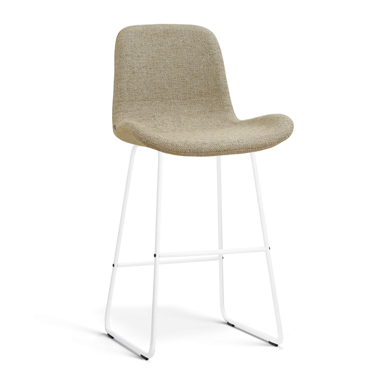 Barkruk Nino-Fé wit onderstel taupe melange 75 cm