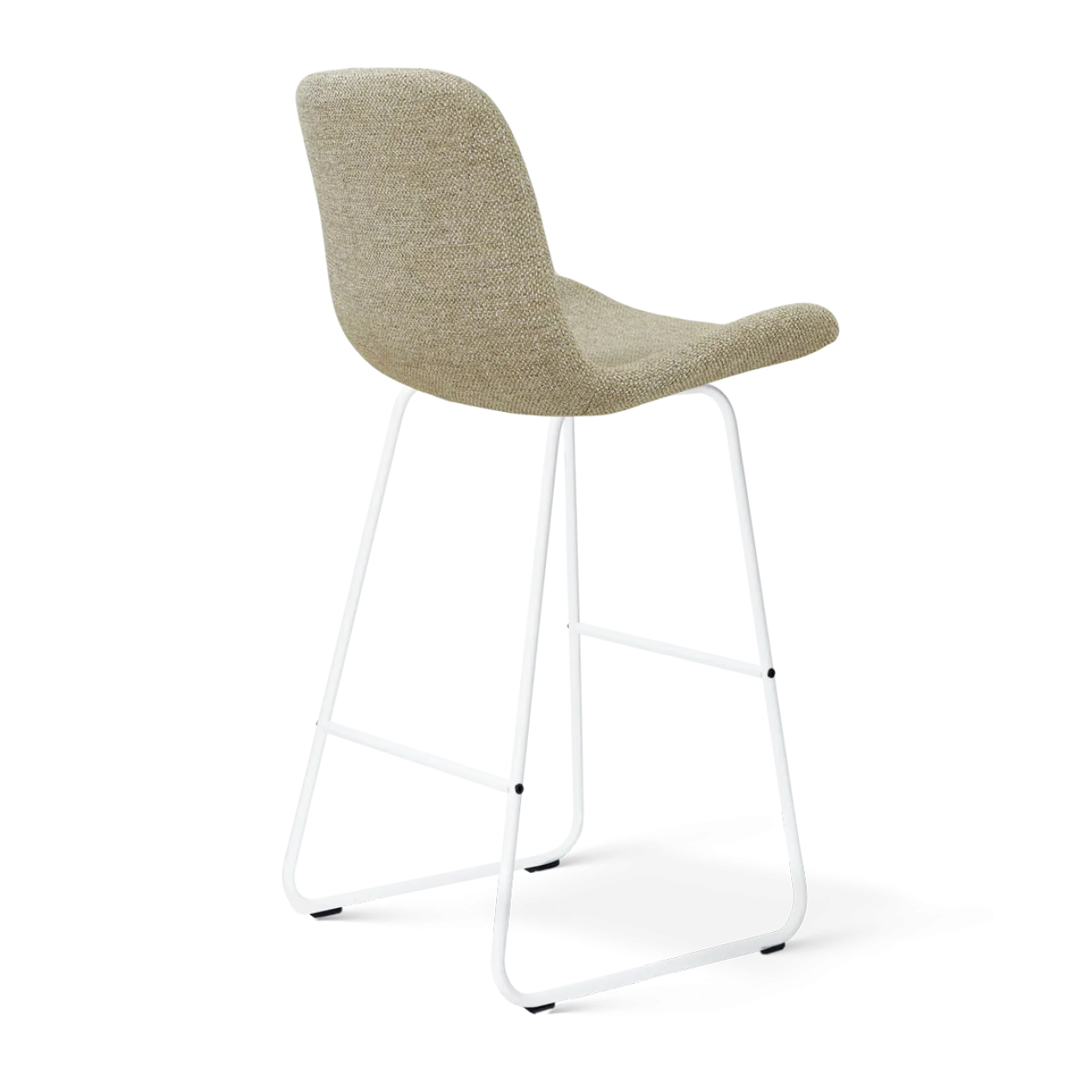 Barkruk Nino-Fé wit onderstel taupe melange 75 cm