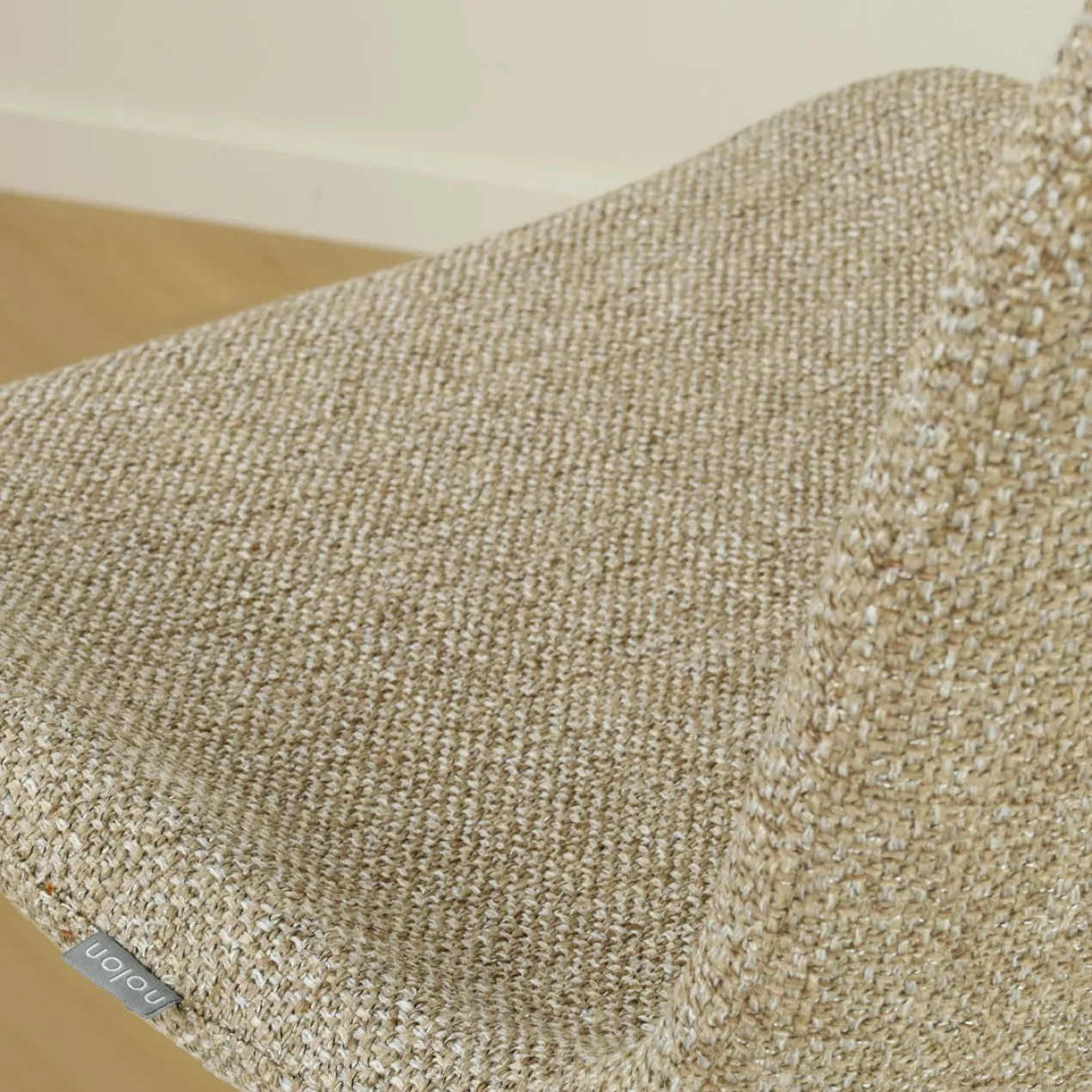 Barkruk Nino-Fé wit onderstel taupe melange 65 cm