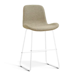 Barkruk Nino-Fé wit onderstel taupe melange 65 cm