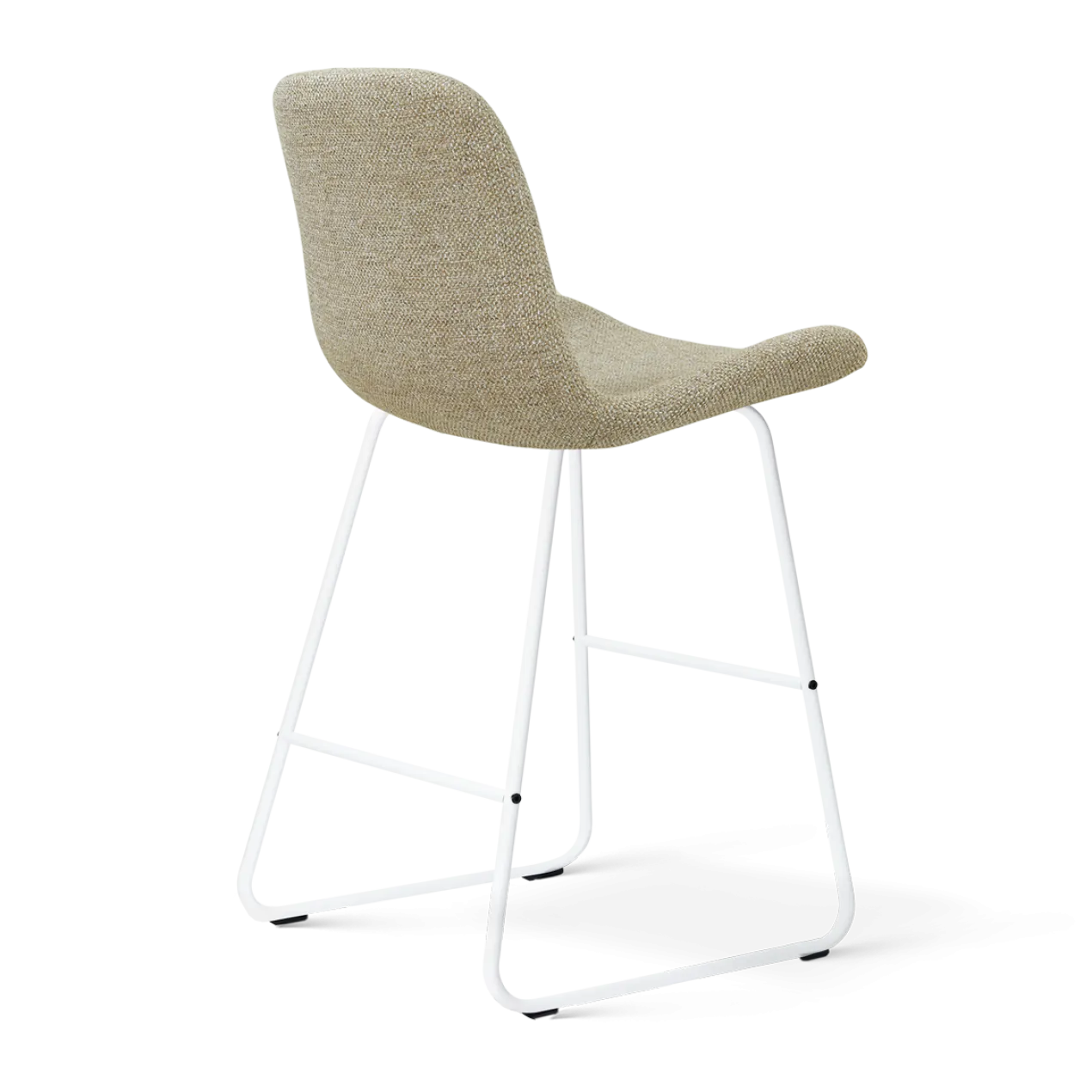 Barkruk Nino-Fé wit onderstel taupe melange 65 cm