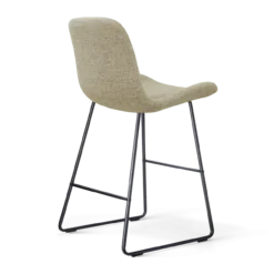 Barkruk Nino-Fé zwart onderstel taupe melange 65 cm