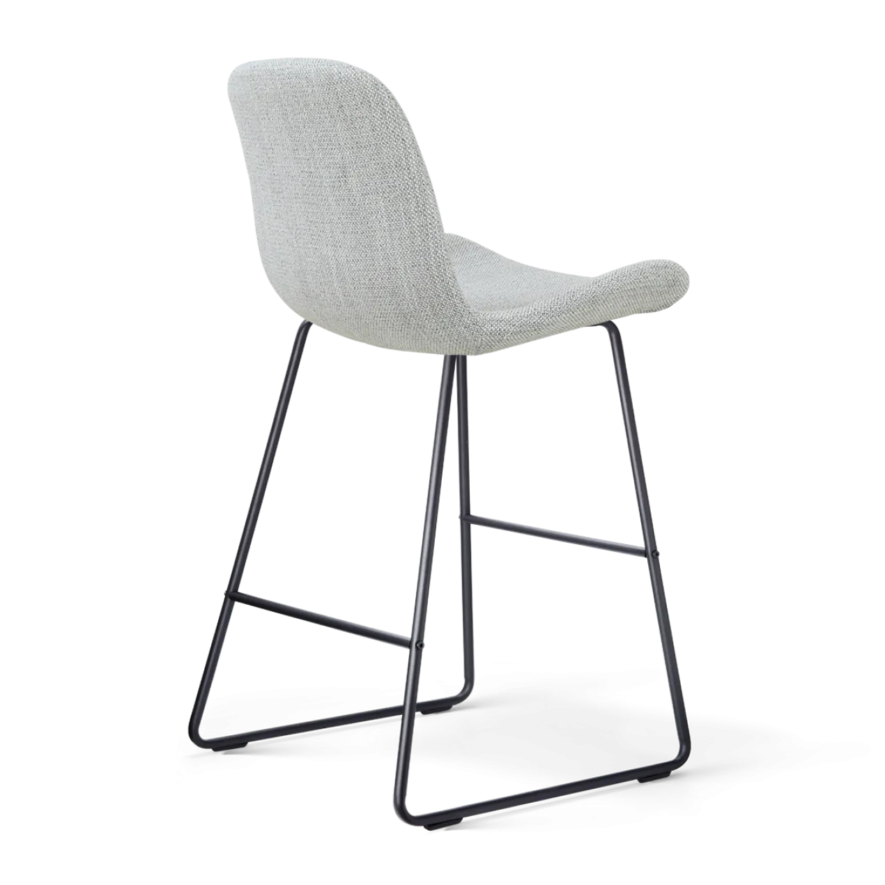 Barkruk Nino-Fé zwart onderstel grijs melange 65 cm