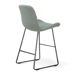 Barkruk Nino-Fé zwart onderstel saliegroen 65 cm