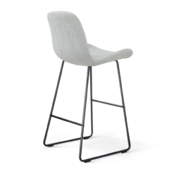Barkruk Nino-Fé zwart onderstel grijs melange 75 cm