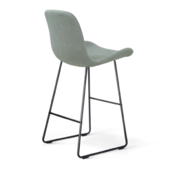 Barkruk Nino-Fé zwart onderstel saliegroen 75 cm