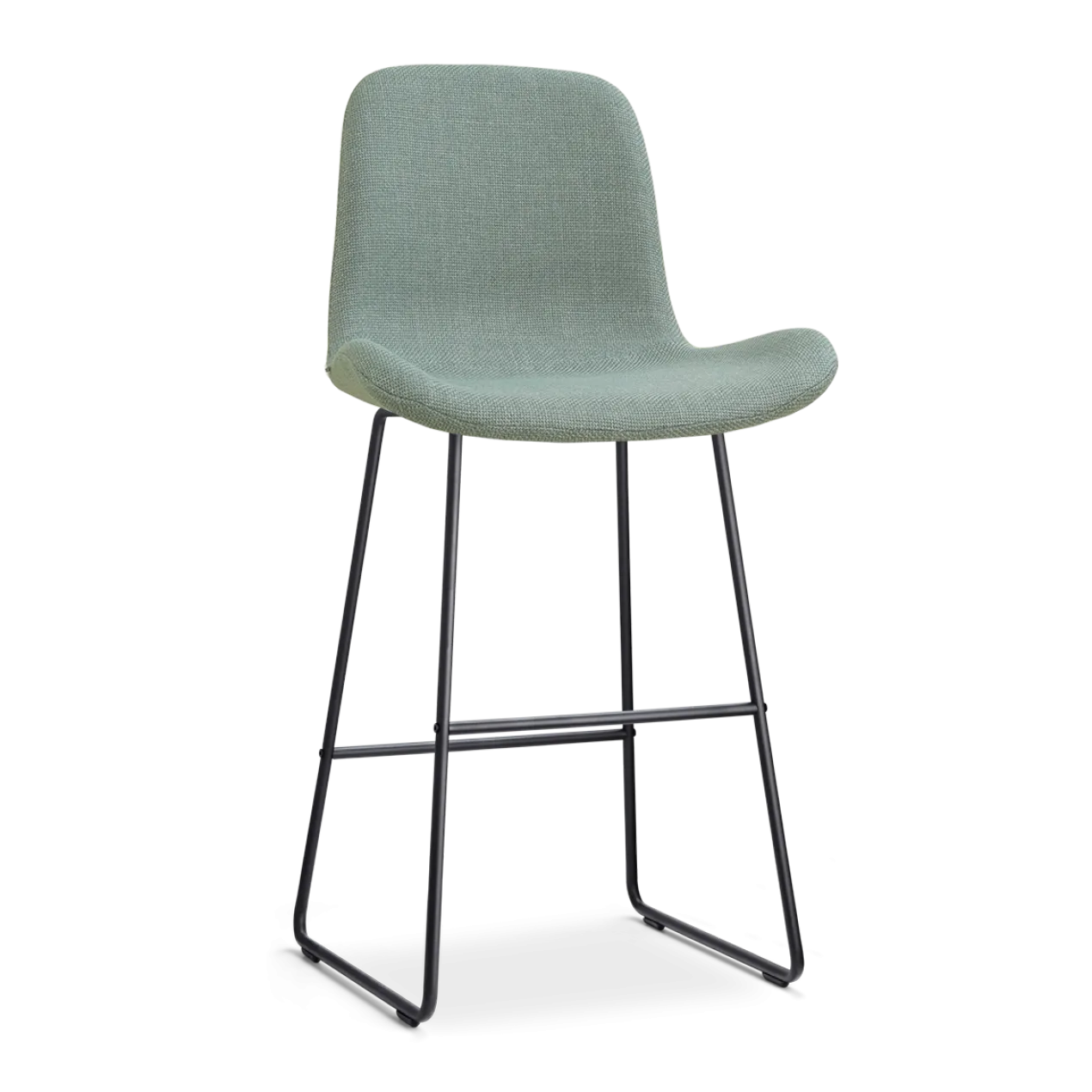 Barkruk Nino-Fé zwart onderstel saliegroen 75 cm