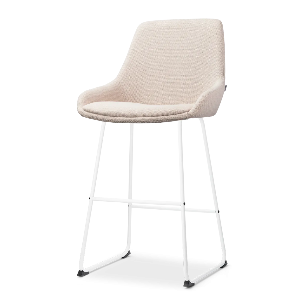 Barkruk Nino-Isa beige - wit onderstel - 65 cm