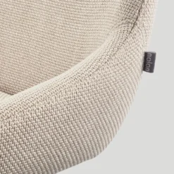 Barkruk Nino-Isa beige - wit onderstel - 65 cm