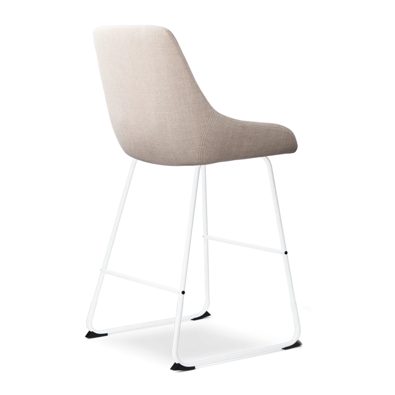 Barkruk Nino-Isa beige - wit onderstel - 65 cm