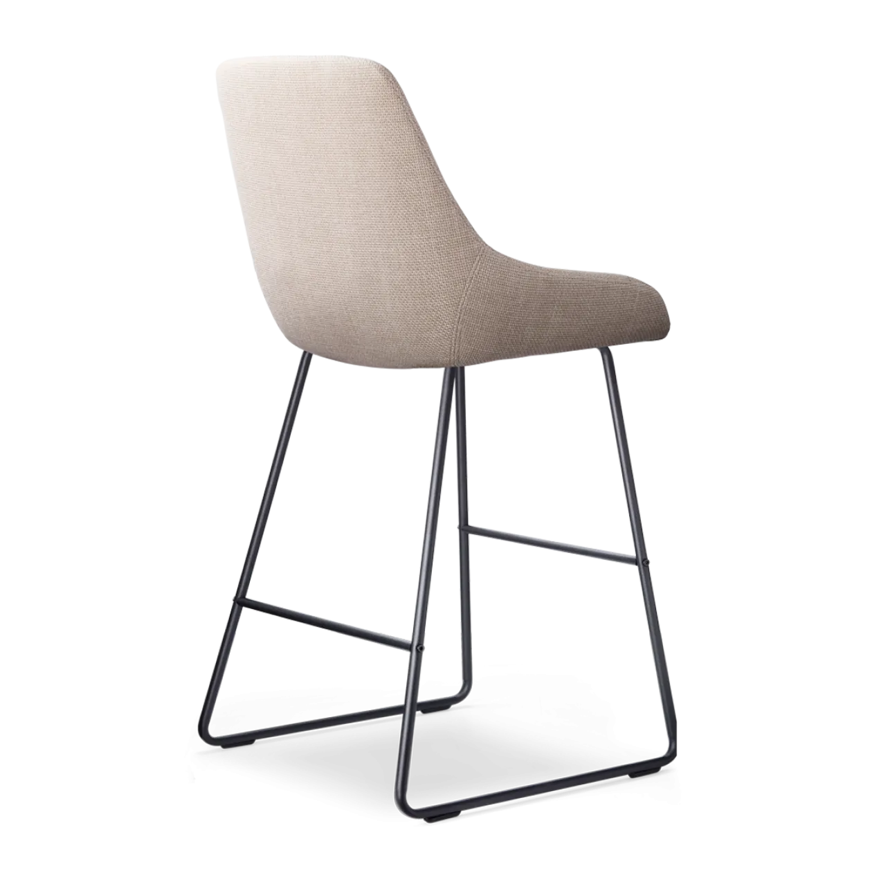 Barkruk Nino-Isa beige - zwart onderstel - 65 cm