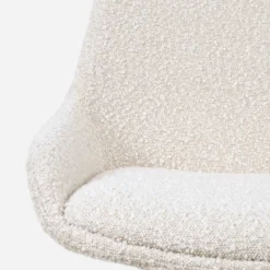 Barkruk Nino-Isa bouclé beige - zwart onderstel - 65cm