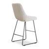 Barkruk Nino-Isa grijs beige gemêleerd - zwart 75 cm