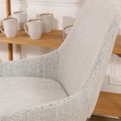 Barkruk Nino-Isa grijs beige gemêleerd - zwart 75 cm