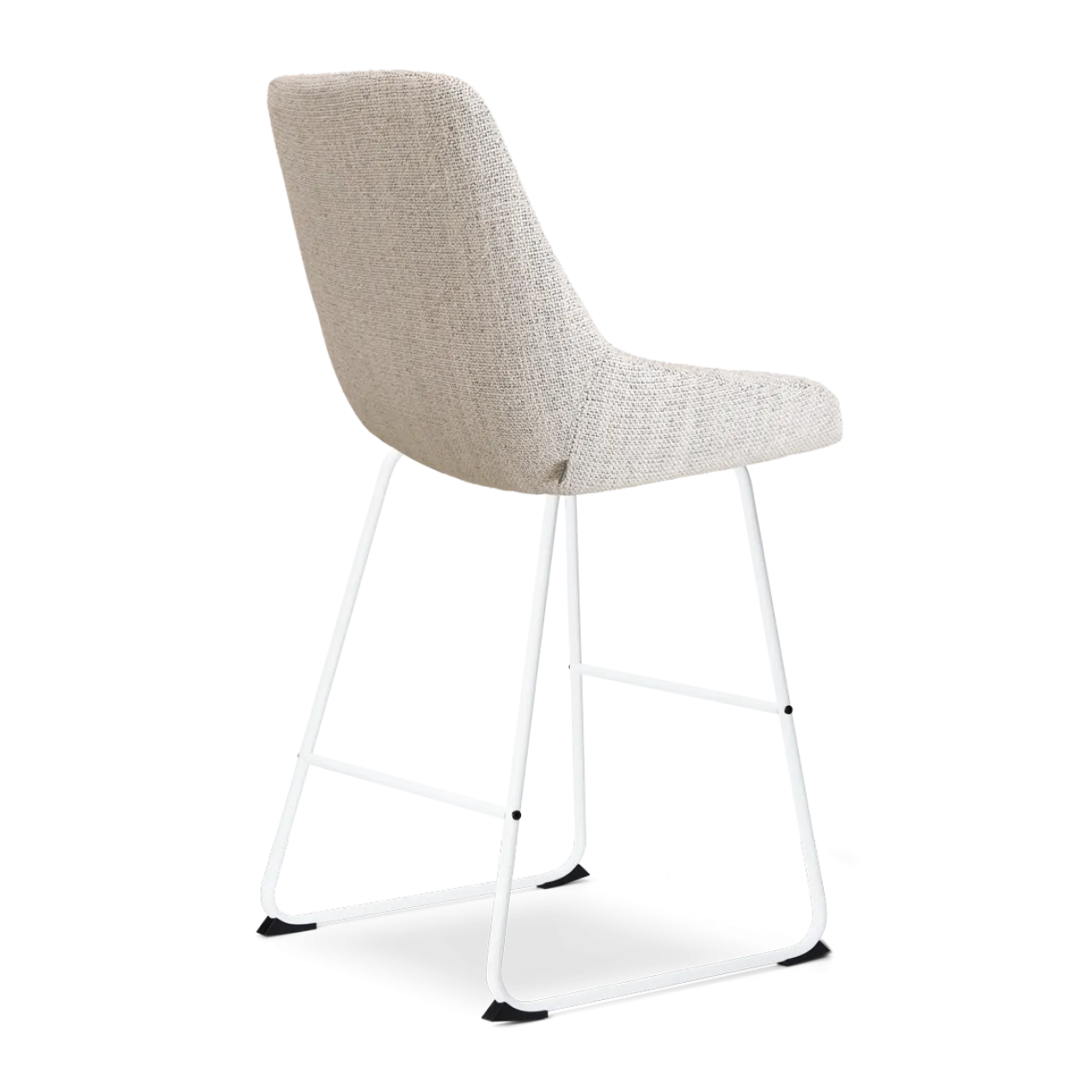 Barkruk Nino-Isa grijs beige gemêleerd - wit 65 cm