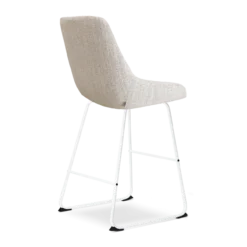 Barkruk Nino-Isa grjis beige gemêleerd - wit 75 cm