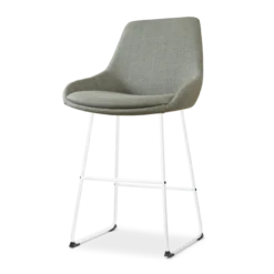 Barkruk Nino-Isa groen - wit onderstel - 65 cm