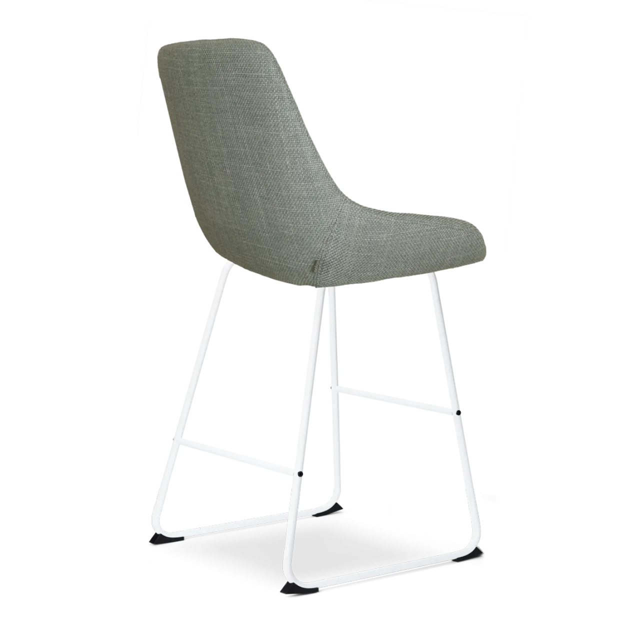 Barkruk Nino-Isa groen - wit onderstel - 65 cm