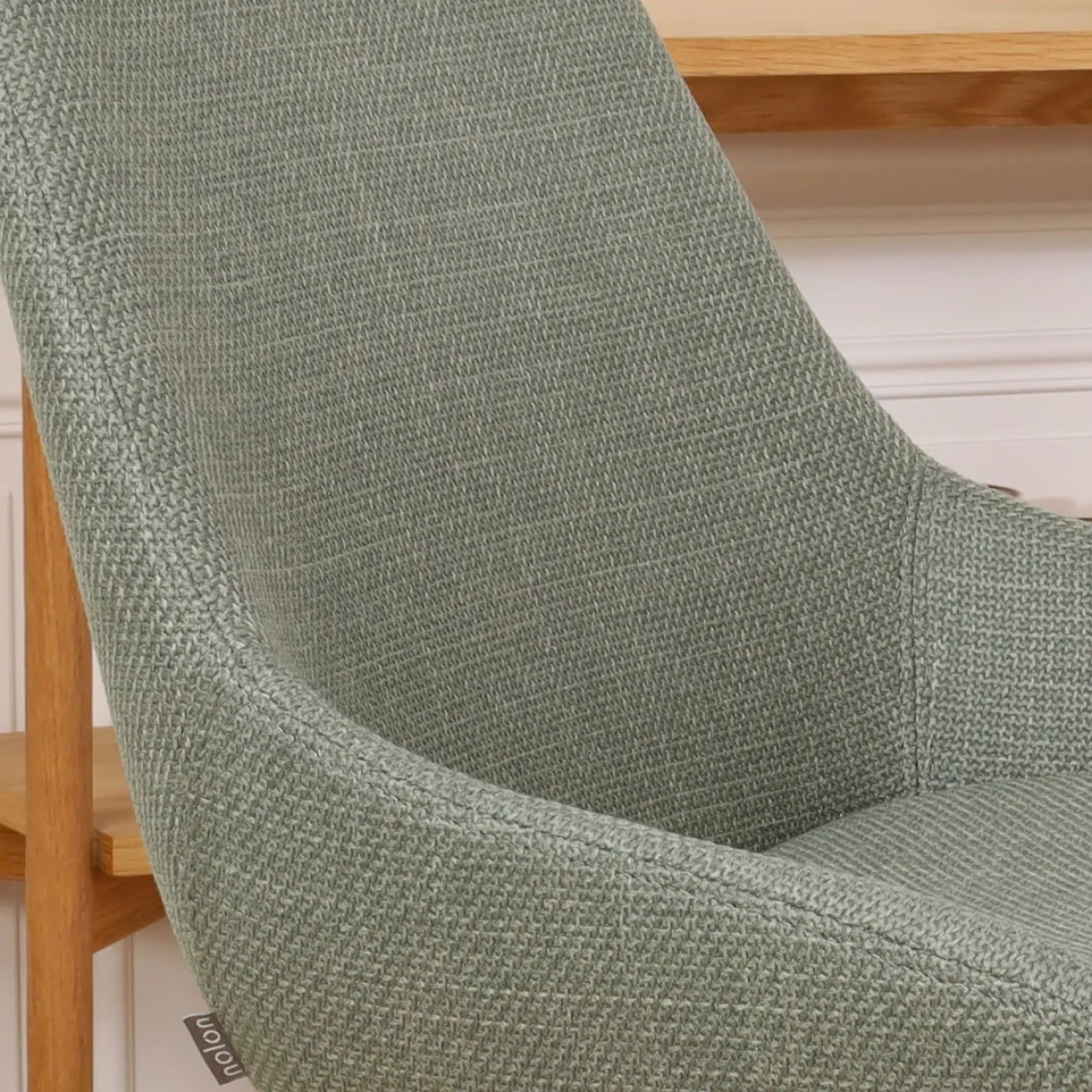Barkruk Nino-Isa groen - wit onderstel - 65 cm