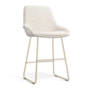 Barkruk Nino-Isa H65 cm beige onderstel bouclé beige