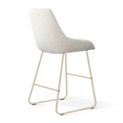 Barkruk Nino-Isa H65 cm beige onderstel bouclé beige