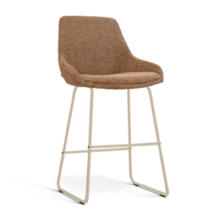 Barkruk Nino-Isa H65 cm beige onderstel bruin blend
