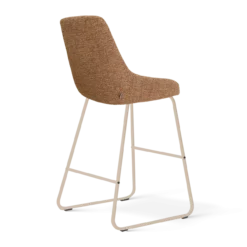 Barkruk Nino-Isa H65 cm beige onderstel bruin blend