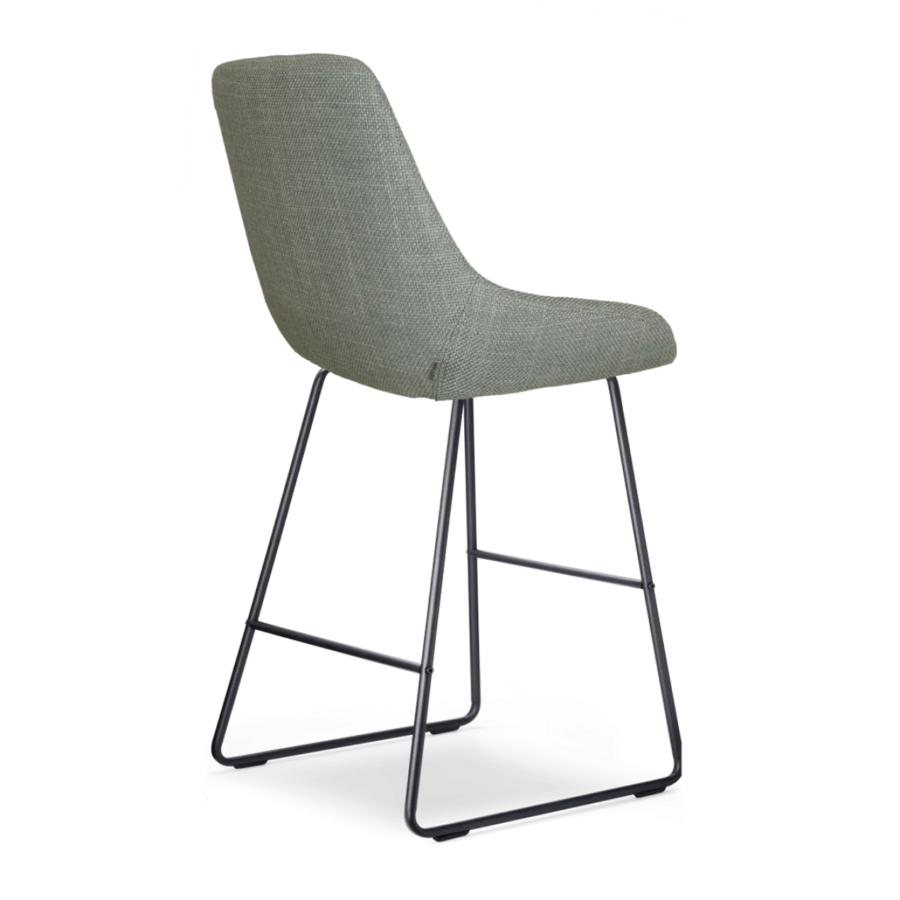Barkruk Nino-Isa saliegroen - zwart onderstel - 75 cm