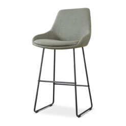 Barkruk Nino-Isa saliegroen - zwart onderstel - 75 cm