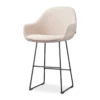Barkruk Nino-Mae beige - zwart onderstel - 65 cm