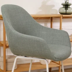 Barkruk Nino-Mae licht groen - wit onderstel - 75 cm